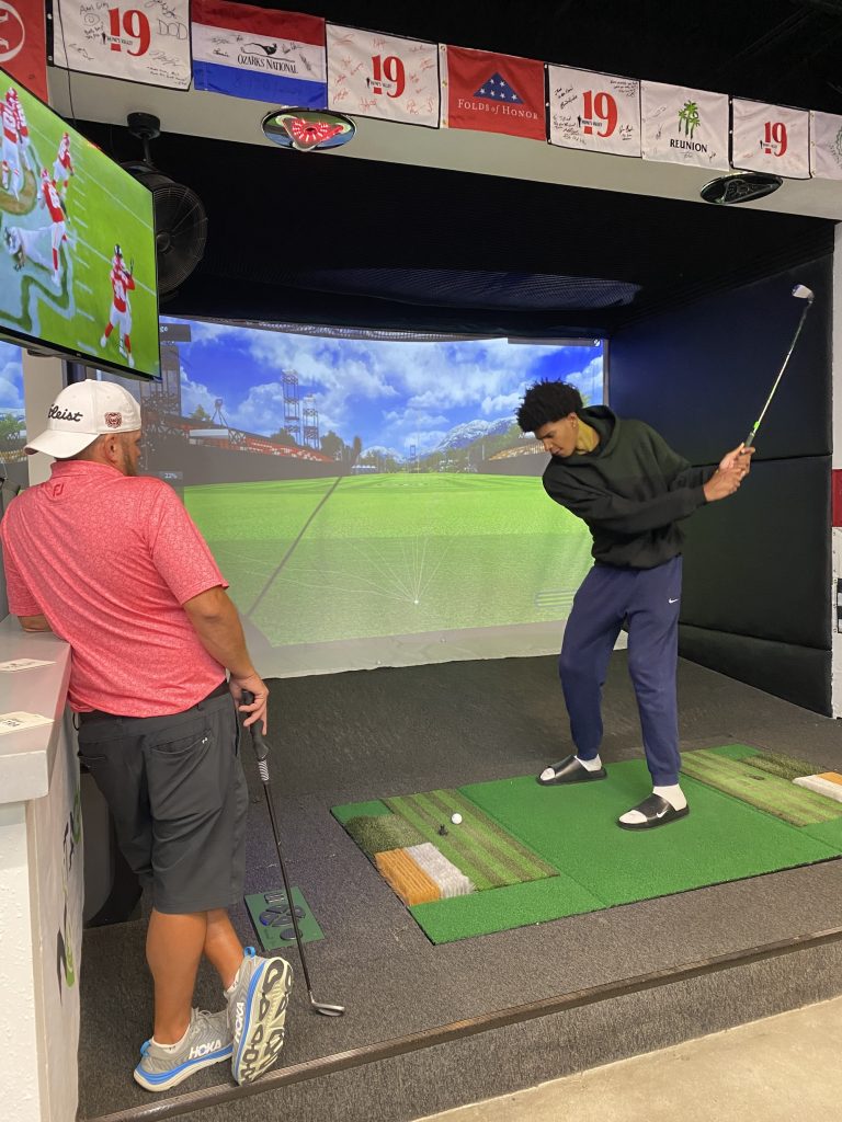 Golf simulator at the Branson Landing